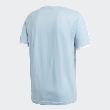 Remera 3 Tiras Azul Hombre Originals