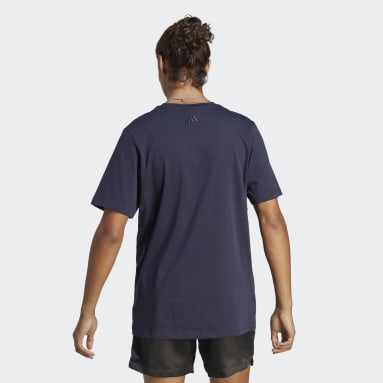 Men's Sportswear Blue Essentials Single Jersey Big Logo Tee