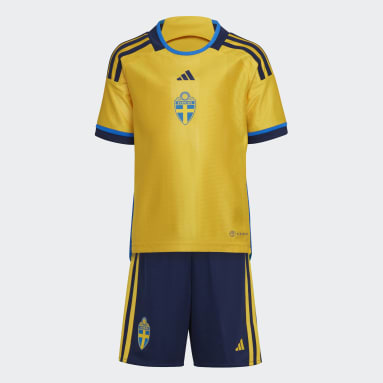 Miniconjunto primera equipación Suecia 22 Amarillo Niño Fútbol