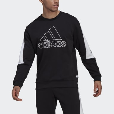 Men Sportswear Black Future Icons Embroidered Badge of Sport Sweatshirt
