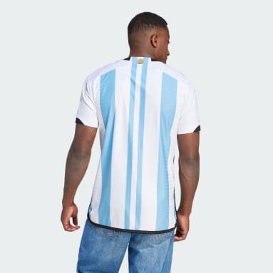 남성 Football White 아르헨티나 22 3 스타 홈 어센틱 저지