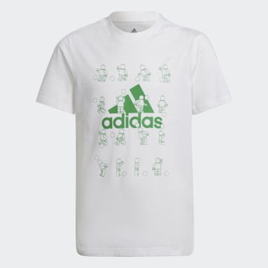 เด็ก Sportswear สีขาว เสื้อยืดพิมพ์ลายฟุตบอล adidas x LEGO®