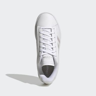 Women Sportswear White Grand Court Alpha Cloudfoam Lifestyle Comfort Style Shoes