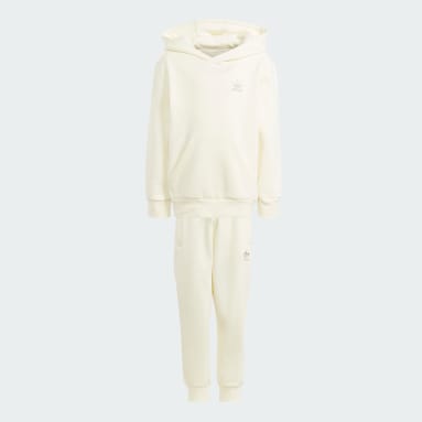 Conjunto sudadera con capucha y pantalón Adicolor Beige Niño Originals
