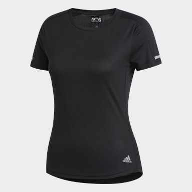 Women Running Black Run It Tee