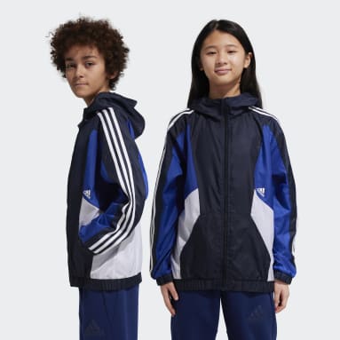 Coupe-vent Colorblock 3-Stripes Coupe standard Bleu Adolescents 8-16 Years Sportswear