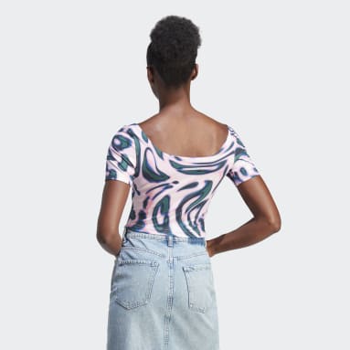 Polo Corto Vibrant Print Rosado Mujer Sportswear