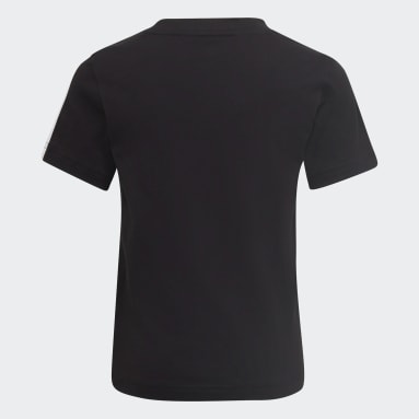 Kinder Sportswear Essentials 3-Streifen T-Shirt Schwarz