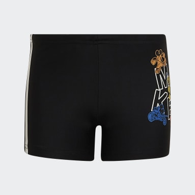 Jungen Schwimmen adidas x Disney Mickey Boxer-Badehose Schwarz