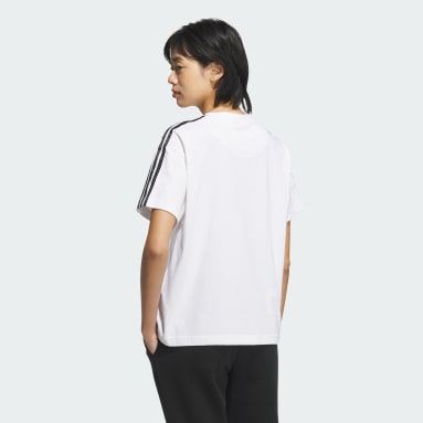 エッセンシャルズ プラス スリーストライプス 半袖Tシャツ