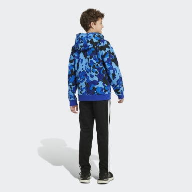Youth Sportswear Blue Camo Allover Print Pullover Hoodie