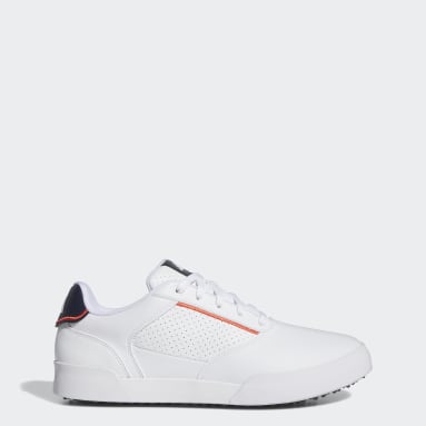 남성 Golf White 레트로크로스 스파이크리스