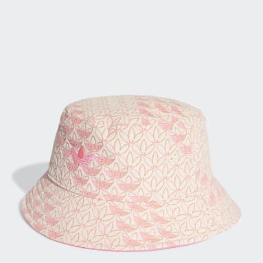 Women Originals Pink Quilted Trefoil Bucket Hat