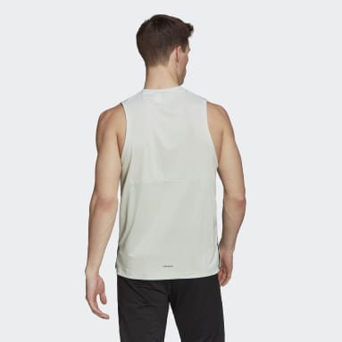 Camiseta Sem Mangas AEROREADY Yoga Verde Homem Training