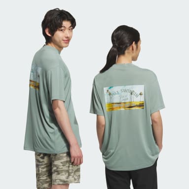히트레디 백 그래픽 모크넥 반팔 티