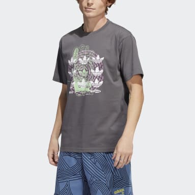T-shirt Hypersport Multi Trefoil gris Hommes Originals