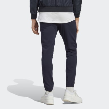 Pantalon fuselé élastique en jersey avec logo Essentials Bleu Hommes Sportswear