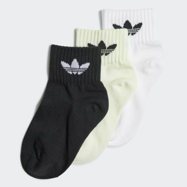 Children 4-8 Years Originals White Mid-Ankle Socks 3 Pairs