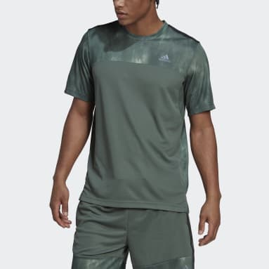 Camiseta de Entrenamiento AEROREADY Workout con Estampado Chalk Verde Hombre Training