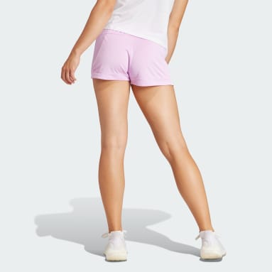 Women Training Purple Pacer 3-Stripes Knit Shorts