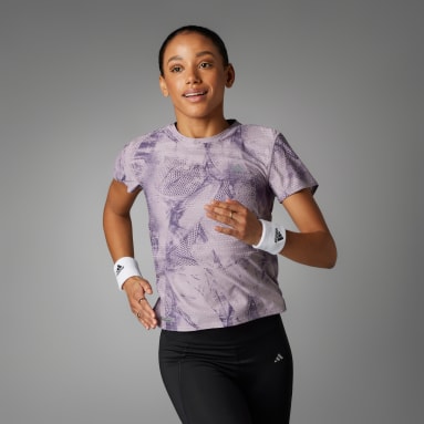 Women Running Purple Ultimateadidas Allover Print Tee