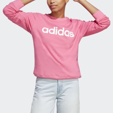 Buzo Essentials Linear Felpa Francesa Rosa Mujer Sportswear