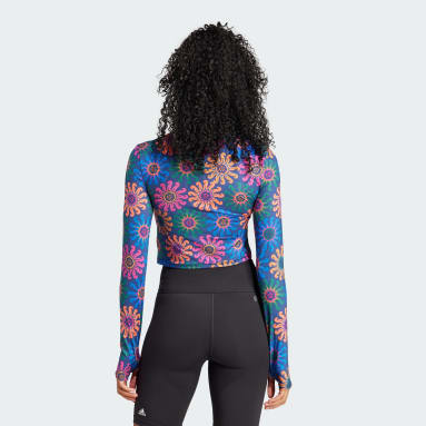 Camiseta Manga Larga adidas x FARM Rio Azul Mujer Training