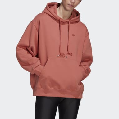 Moletom Capuz Oversize Adicolor Marrom Mulher Originals