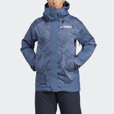 Terrex 2-Layer Insulated Snow Graphic Jacket Niebieski