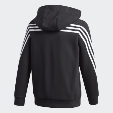 Chaqueta Doubleknit 3 bandas Negro Niño Sportswear