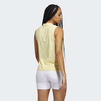 Women Golf Yellow Go-To Sleeveless Polo Shirt