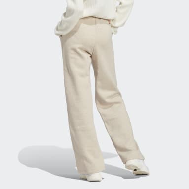 Ženy Originals béžová Tepláky adidas Originals x Moomin Wide Leg