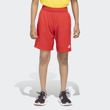 Girls Training Red LOGO SHORTS