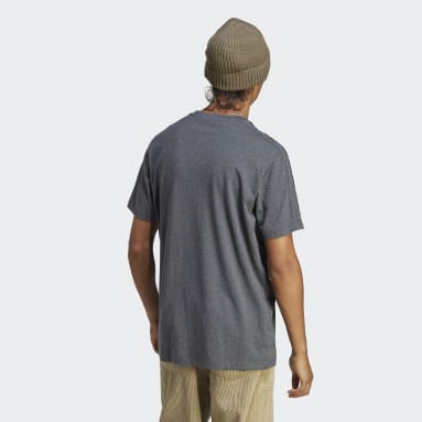 Essentials Single Jersey 3-Stripes T-skjorte Grå