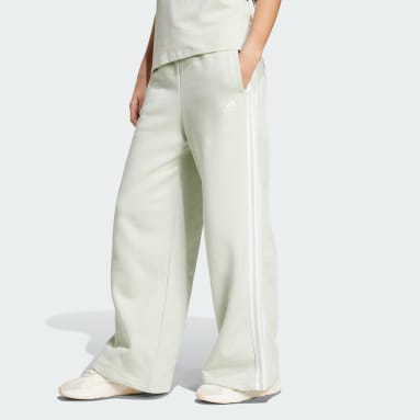 Essentials 3-Stripes Fleece Wide Pants