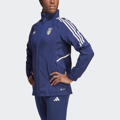 Chaqueta impermeable Italia Condivo 23 Azul Mujer Fútbol