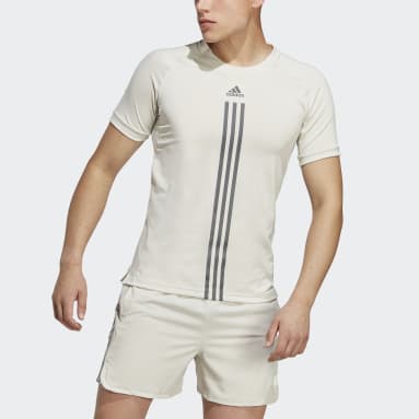 T-shirt AlphaStrength Beige Hommes Entraînement