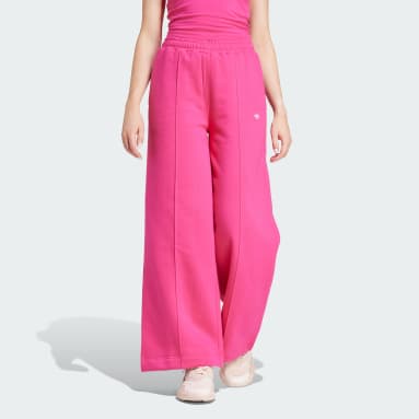 Calças de Perna Larga Essentials Rosa Mulher Originals