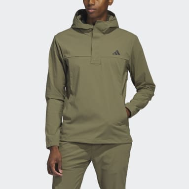 Sweat-shirt à capuche de golf à quart de zip en ripstop Vert Hommes Golf