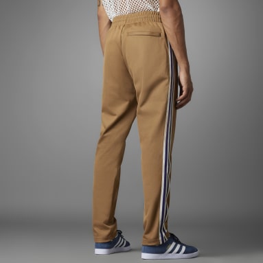 Men's Originals Brown Adicolor Heritage Now Striped Track Pants