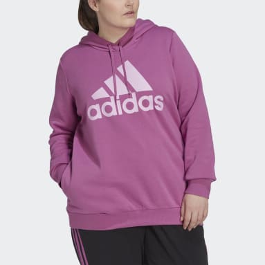 Kvinder Sportswear Lilla Essentials Logo Fleece Plus Size hættetrøje