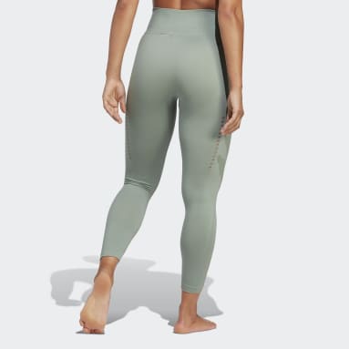 Mallas 7/8 Yoga Seamless Verde Mujer Yoga