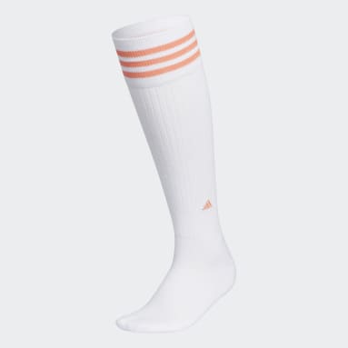 Women Golf White 3-Stripes Knee Socks