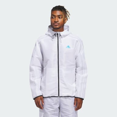 White windbreaker mens store