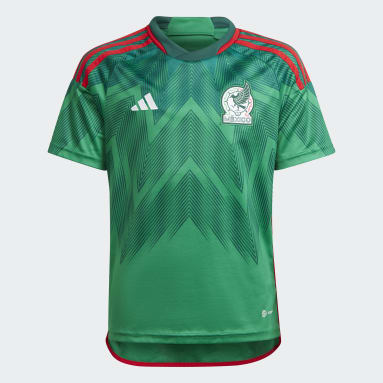 Camiseta Titular México 22 Verde Niño Fútbol