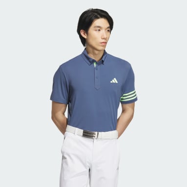 【ゴルフ】3ストライプス メッシュベントポロ