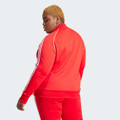 Women's Originals Red Adicolor Classics SST Track Jacket (Plus Size)