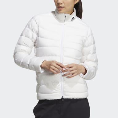 Women Golf White 긴팔 다운 재킷
