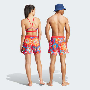 Sportswear Red adidas x FARM Rio Short-Length Swim Shorts (Gender Neutral)