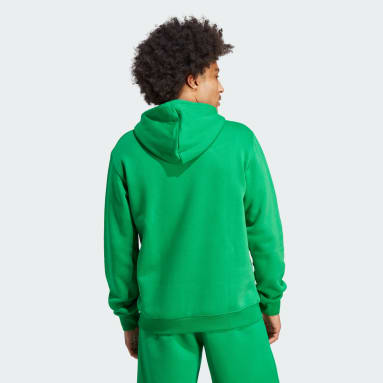 green adidas hoodie with yellow logo
